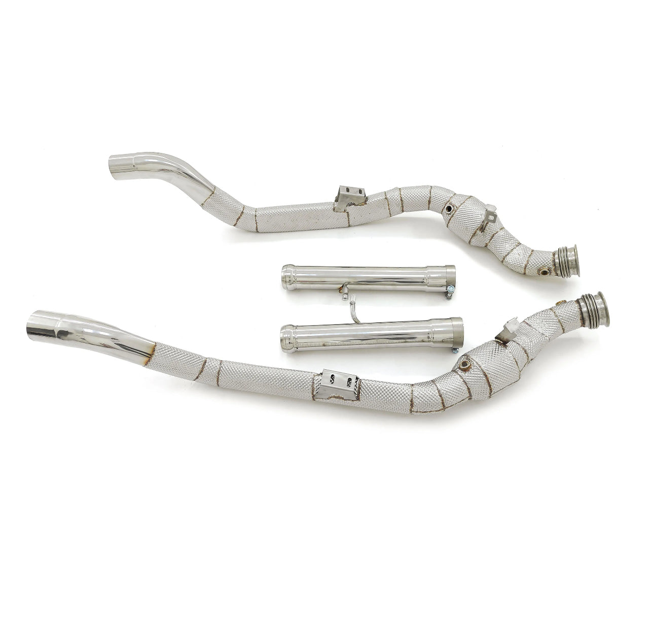 Mercedes S65 W221 Catted Downpipes