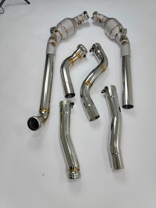 Mercedes W204 C63 Catless Downpipes