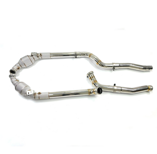 2008-2015 Mercedes C63 AMG W204 Downpipe With Catalytic Converter